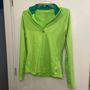 Green dri fit running jacket